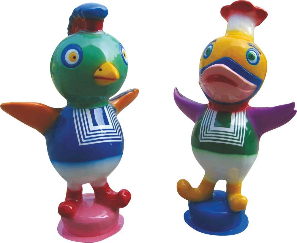 玻璃鋼產品 小鴨，小雞迎